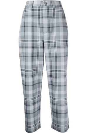 Chocoolate Pantaloni crop a quadri