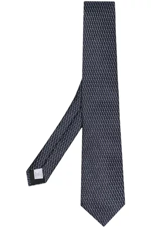 Lanvin Cravatta con effetto jacquard - Blu