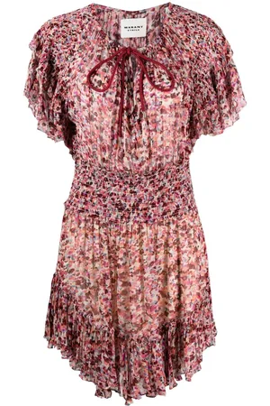 Marant Etoile Abito Florise con stampa astratta