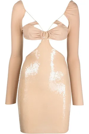 Amazuìn Abito corto con dettaglio cut-out