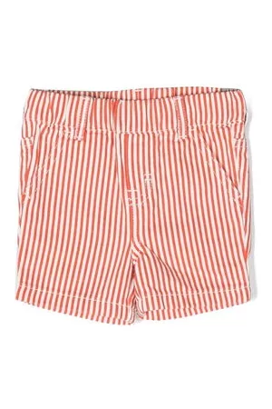 Stella McCartney Pantaloncini - Shorts denim con applicazione - Rosso