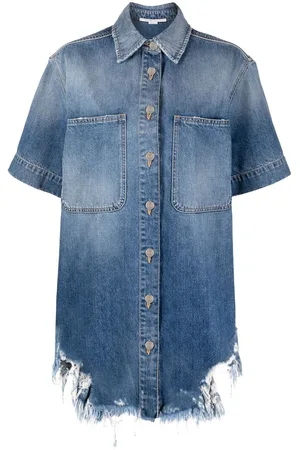 Stella McCartney Camicia denim a maniche corte