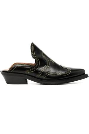Ganni Mules Western con ricamo