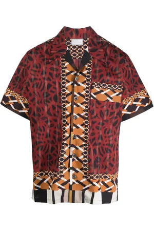 PIERRE-LOUIS MASCIA Camicia a maniche corte con inserti