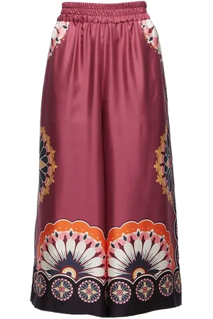 La DoubleJ Pantaloni crop con motivo geometrico