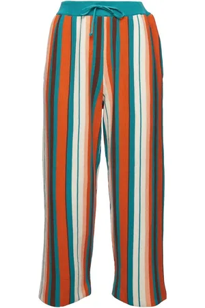 La DoubleJ Pantaloni crop a righe