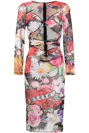 Philipp Plein Abito midi Love Flowers