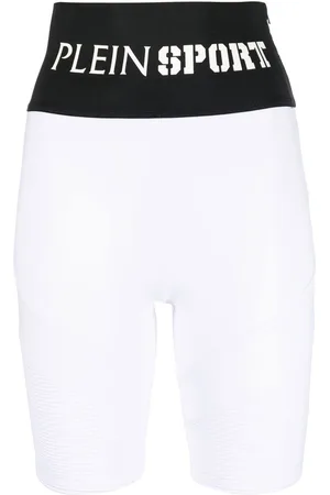 Philipp Plein Shorts da ciclismo con banda logo