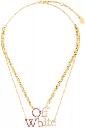 OFF-WHITE Donna Collane - Collana con pendente logo - Oro