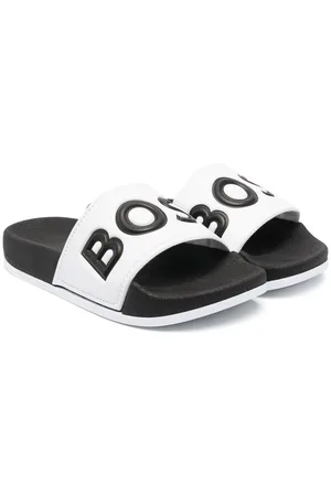 HUGO BOSS Sandali slides con logo goffrato