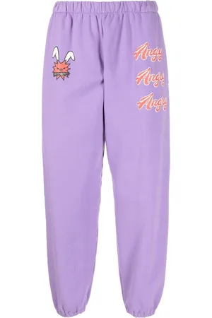 Natasha Zinko Pantaloni sportivi con stampa Angry