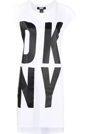 DKNY Donna Tank top - Top smanicato con stampa - Bianco