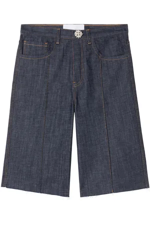AZ FACTORY Shorts Formal denim con cuciture a contrasto