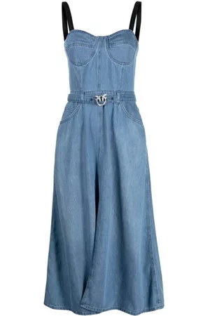 Pinko Donna Vestiti di jeans - Abito denim con cintura - Blu