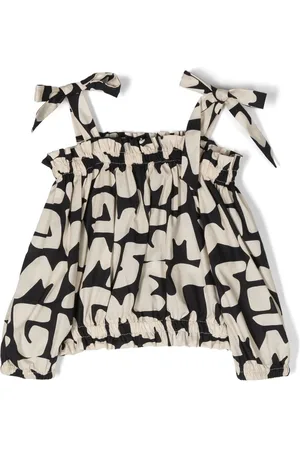 Msgm Top crop con stampa