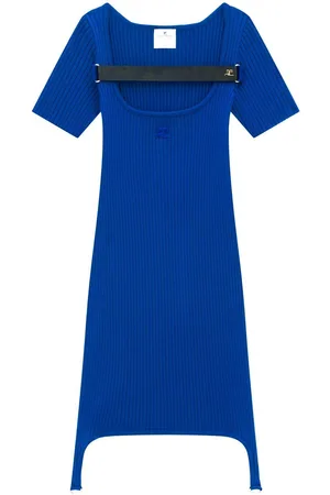 Courrèges Abito corto Maille Racer Bretelles con cinghia