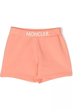 Moncler Pantaloncini - Shorts con banda logo - Arancione