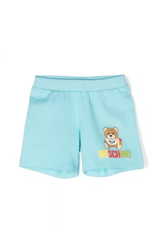 Moschino Pantaloncini - Shorts con motivo orsetto - Blu