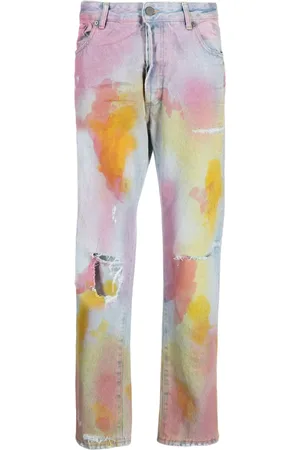 Palm Angels Jeans slim con fantasia tie-dye