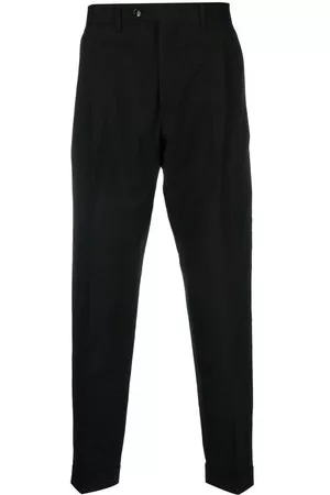 DELL'OGLIO Uomo Pantaloni chinos - Pantaloni Robert affusolati - Nero