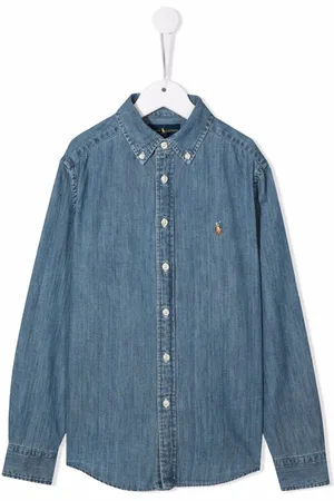Ralph Lauren Camicia denim con ricamo