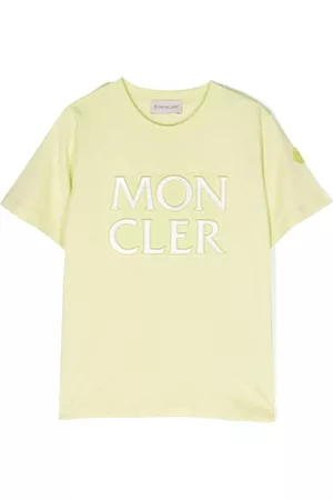 Moncler Bambina T-shirt - T-shirt con logo goffrato - Verde