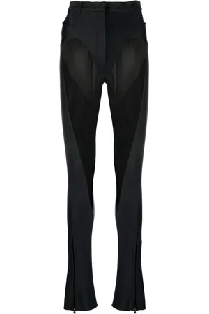 MUGLER Pantaloni svasati con inserti
