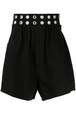 RAF SIMONS Shorts denim con occhielli