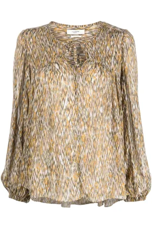 Marant Etoile Blusa svasata con ricamo