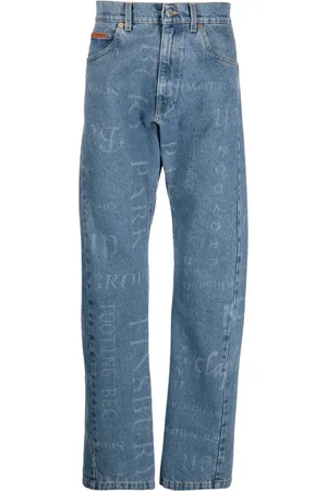 MARTINE ROSE Jeans dritti con stampa