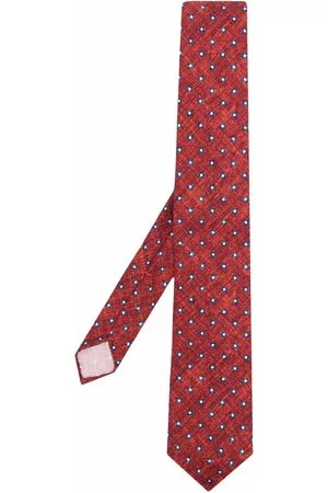DELL'OGLIO Uomo Papillon - Cravatta con ricamo - Rosso
