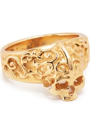 EMANUELE BICOCCHI Anello Gold Small Arabesque Skull