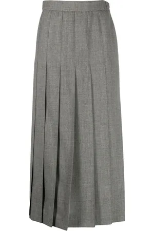 Thom Browne Gonna midi plissettata