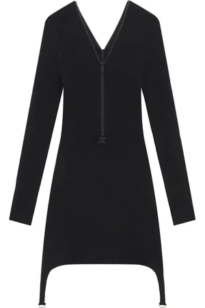 Courrèges Abito a coste con zip
