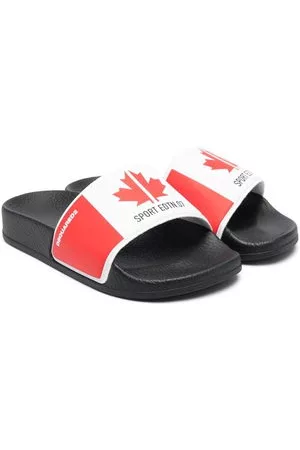 Dsquared2 Sandali slides a punta aperta - Bianco
