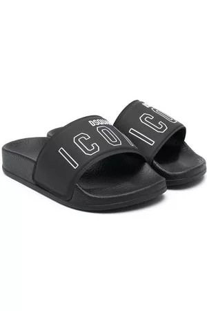 Dsquared2 Bambino Sandali - Sandali slides con stampa - Nero