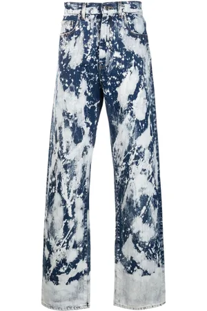 DARKPARK Jeans dritti con fantasia tie-dye