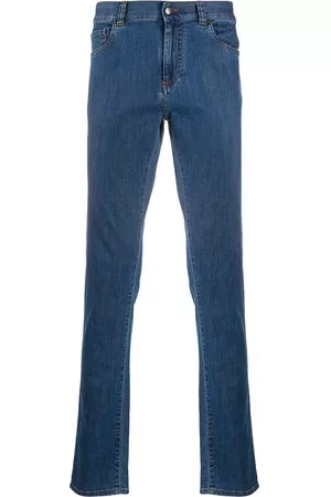 CANALI Uomo Jeans - Jeans skinny a vita bassa - Blu
