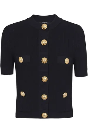 Balmain Cardigan con bottoni goffrati