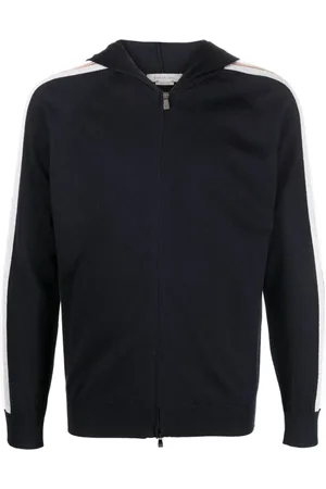 corneliani Felpa a righe con cappuccio