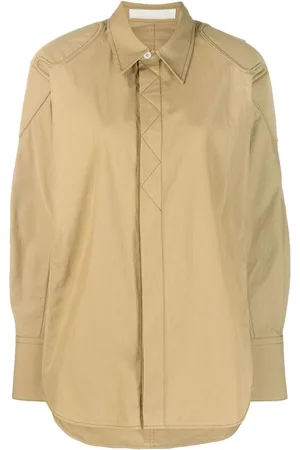 DION LEE Giacca-camicia con cuciture a contrasto