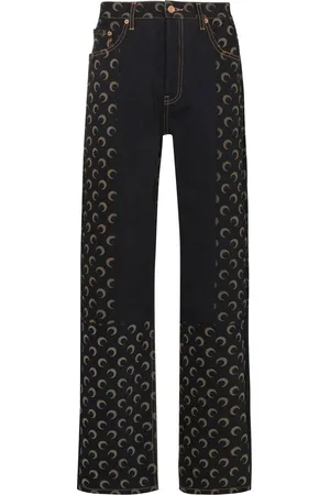 Marine Serre Jeans dritti Regen Crescent Moon