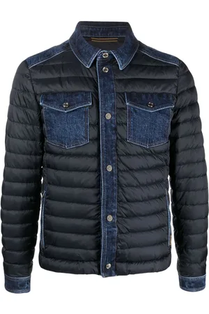 MOORER Giacca-camicia imbottita Crespi