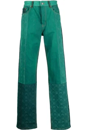 Marine Serre Jeans dritti Regen patchwork
