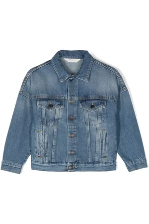 Palm Angels Giacca denim con stampa