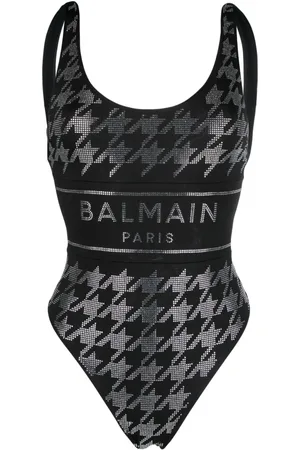 Balmain Costume intero con strass
