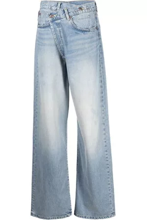 R13 Jeans a gamba ampia Crossover - Blu
