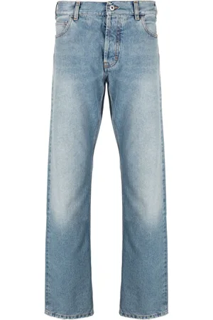 MARCELO BURLON Jeans dritti con effetto schiarito