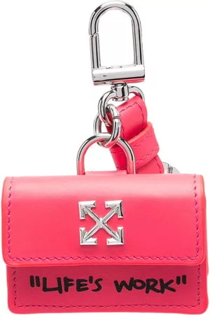 OFF-WHITE Donna Gioielli - Portachiavi con placca logo - Rosa