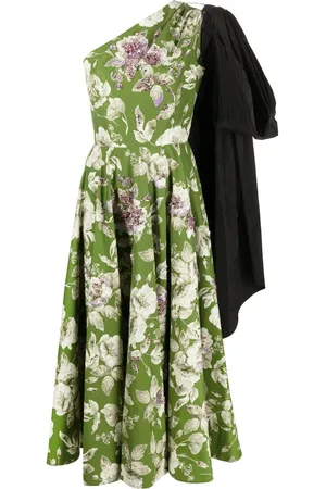 Erdem Abito midi asimmetrico a fiori